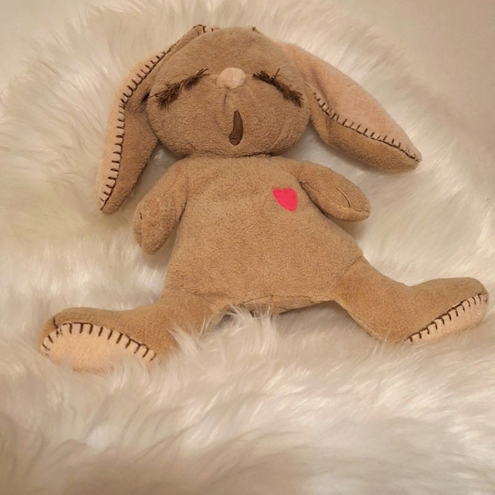 Vtg 2002 Supringol Prayer Bunny Plushie, Says "As I Lay Me Down To Sleep" Prayer